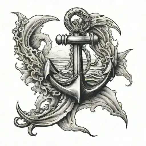 Ocean With Anchor