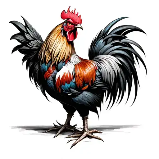 Rooster Fighting Death