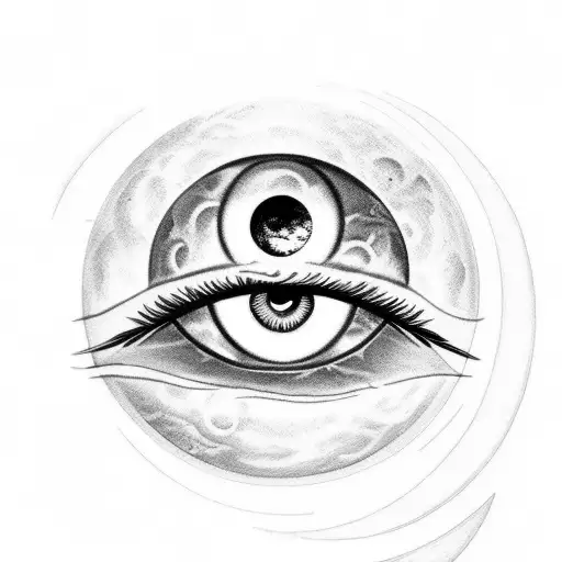 Evil Eye With Moon