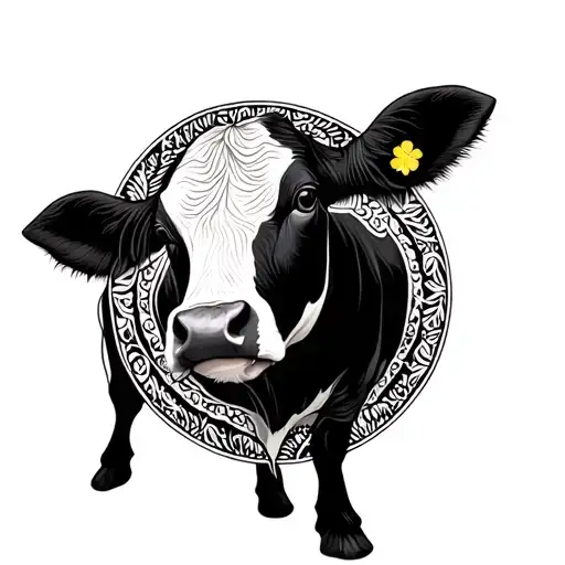 Circle Cow Print Pattern Inspired