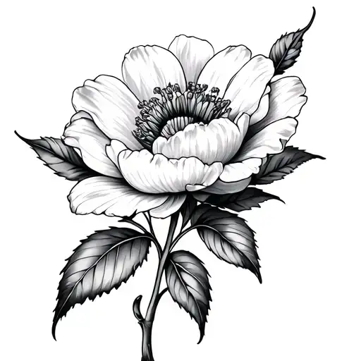 Neda Tattoo With May Birth Flower