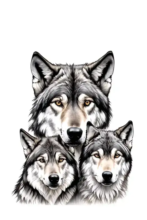 Wolf Pack Family Posing