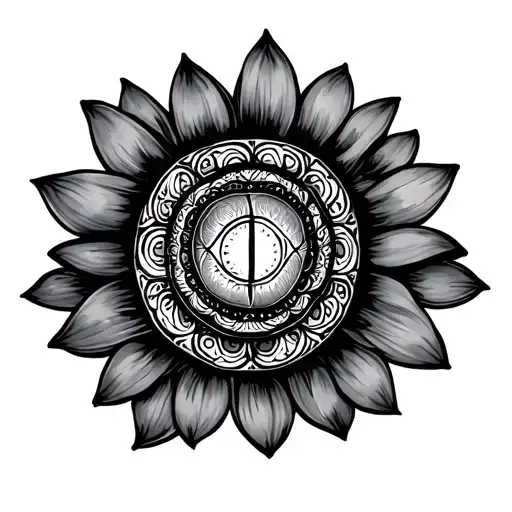 Chakra Symbol And Lotus Flower