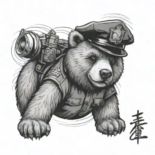 Teddy Bear With Cop Hat