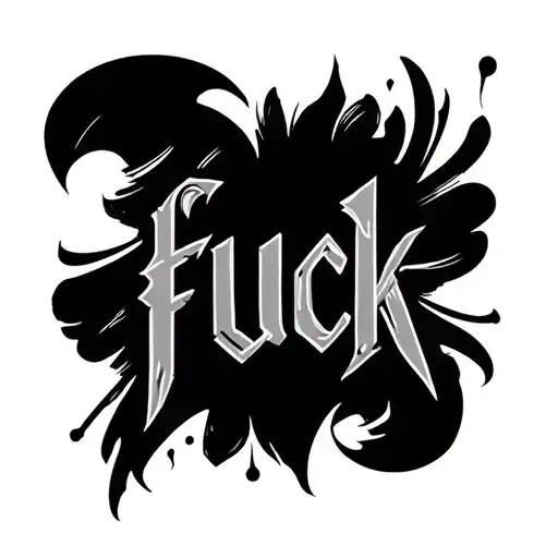 Write The Word 'Fuck' That Would Look Good On The Left Side Of The Chest For Men