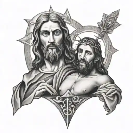 Leon Con Cruz Y Jesus Christ