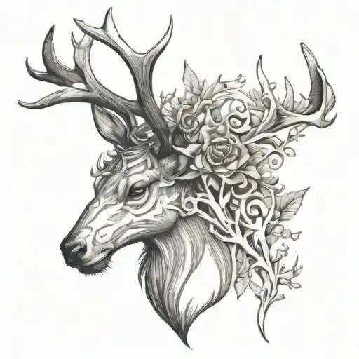 Deer Antlers With Name Space