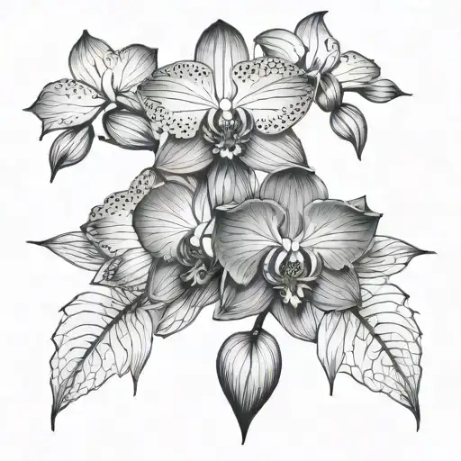 Orchid And Lotus Flower