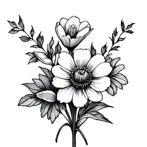 Birth Flower April And August Bunch