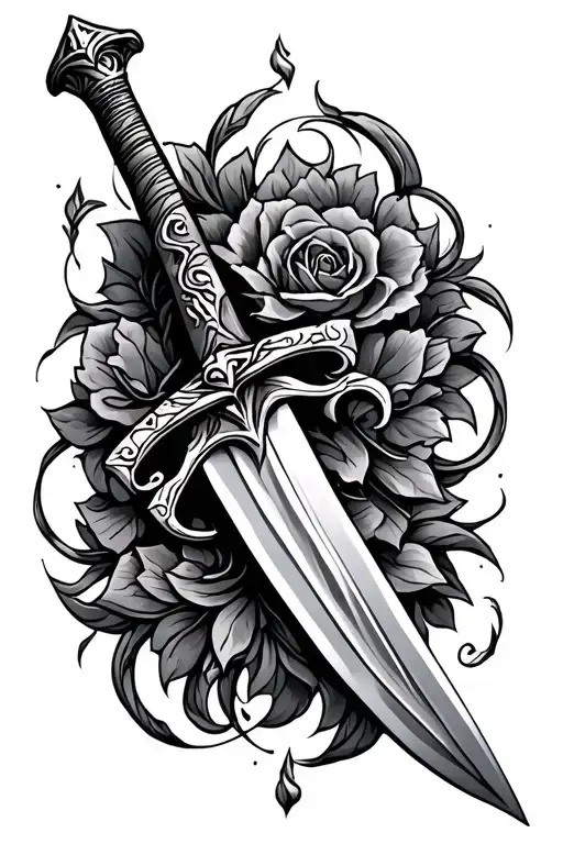 Kris Sword Tattoo Simple