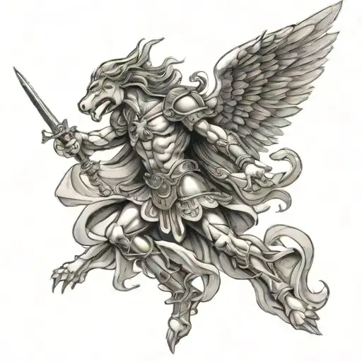 Saint Michael And Wolf