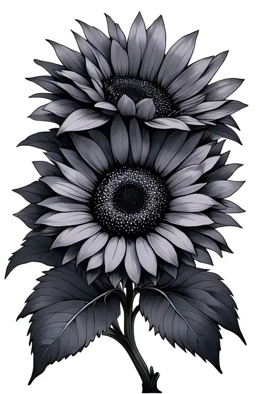 Violet Flower Wild Sunflower Geometric Shapes Inspired