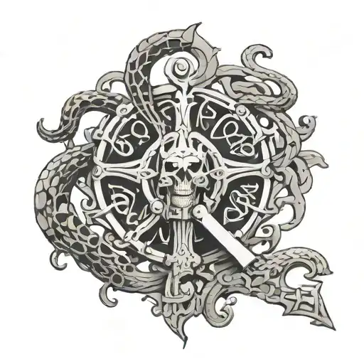 Hecate Skeleton Key With Snake