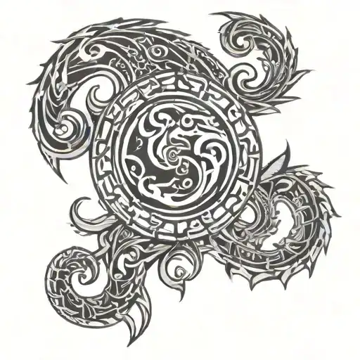 Zodiac Tribal Tattoo Design Inspired