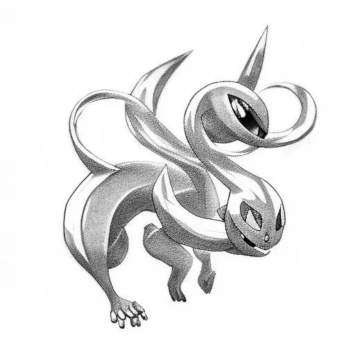 Pokemon Serperior Tattoo Around The Ankle