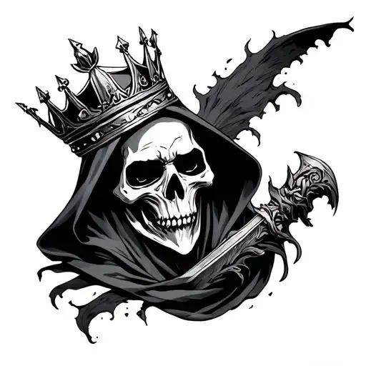 Grim Reaper With Crown