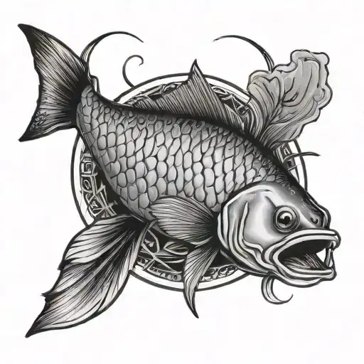 Fishing Tattoo Featuring Mental Health