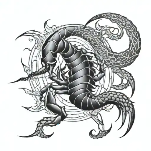 Scorpio With Crescent Moon