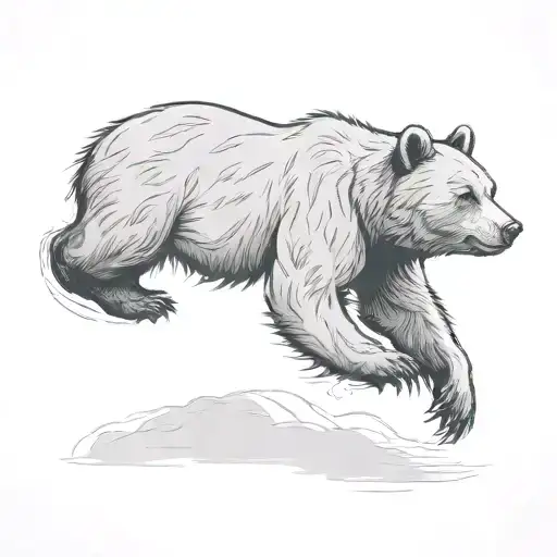 Bear Cub Simple Outline