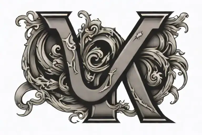 Letter C Army Military Style