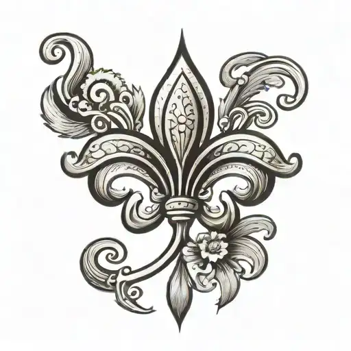 Flure De Lis With Filipino Sun