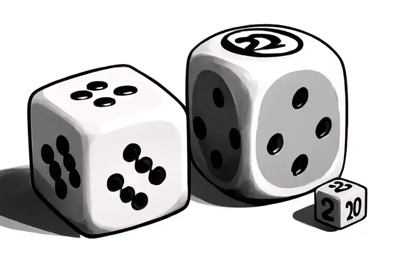 Lego Brick And 20 Sided Dice