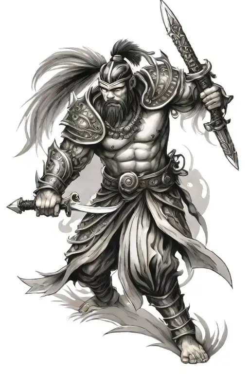 Asian Warrior Standing