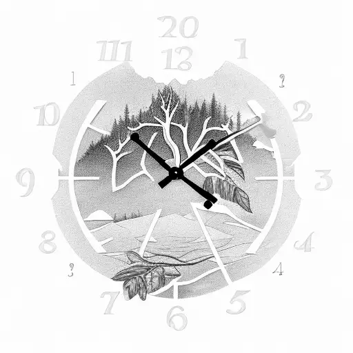 Forest In Clock