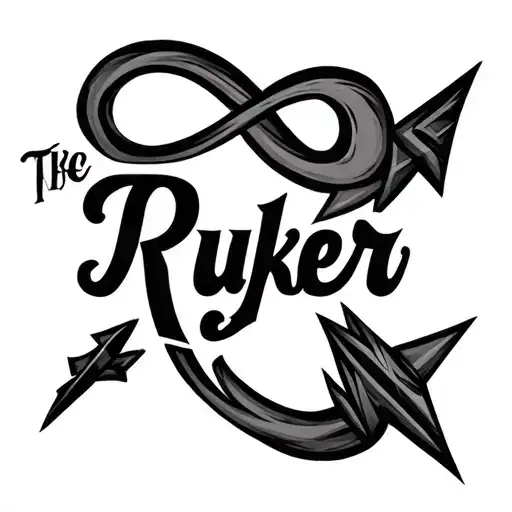 The Name Ryker Embedded In An Arrow