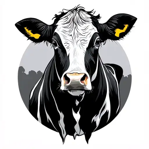 Circle Cow Print