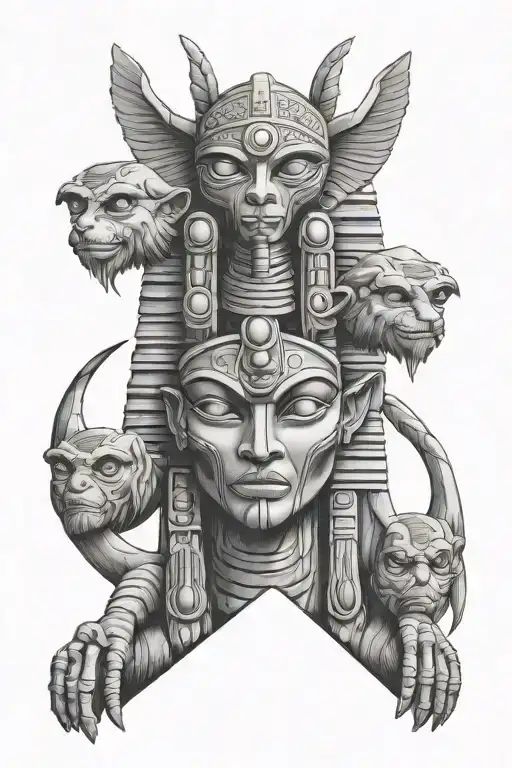 Totem Pole Egypt Alien