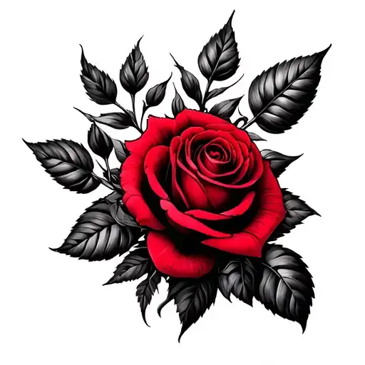 Black And Red Roses