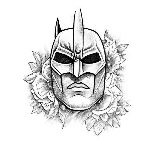 Dark Knight With Flowers