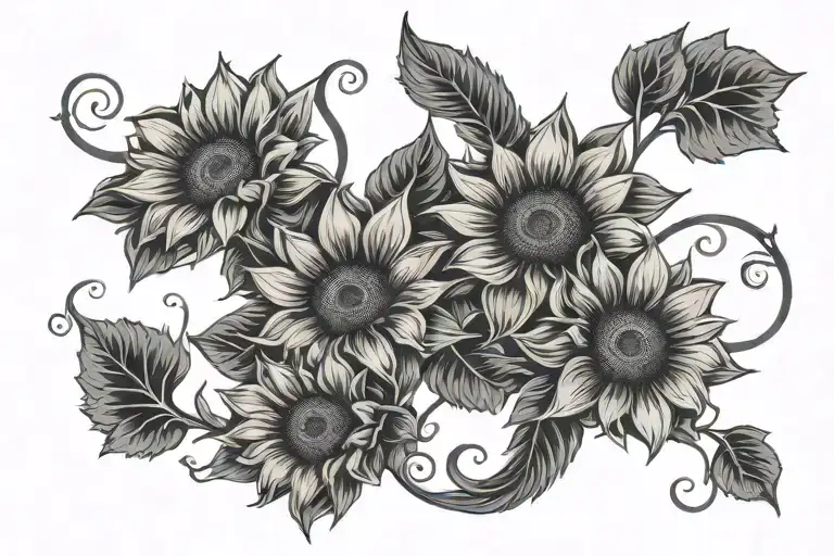 Sunflowers Vine Wrapping