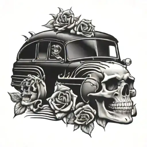 Skulls And Roses With A 1957 Ford Fairlane And My Dog Dukes Name