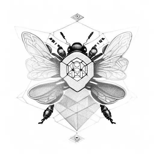 A Cyber-themed Bee With Circuitry Wings