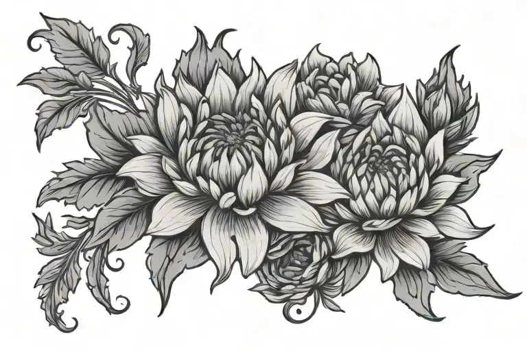 Virgo Zodiac Sign Aster Flower