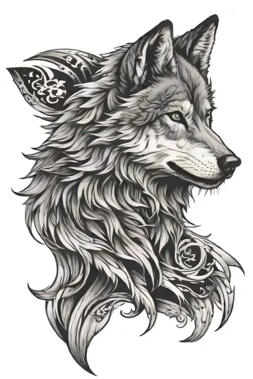 Wolf Tattoo Love With Declan On It