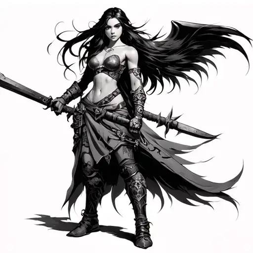 Warrior Girl Standing