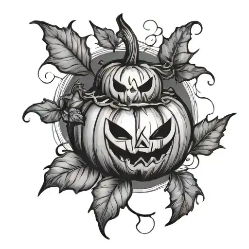 A Spooky Pumpkin Lantern With June Bugs Circling It