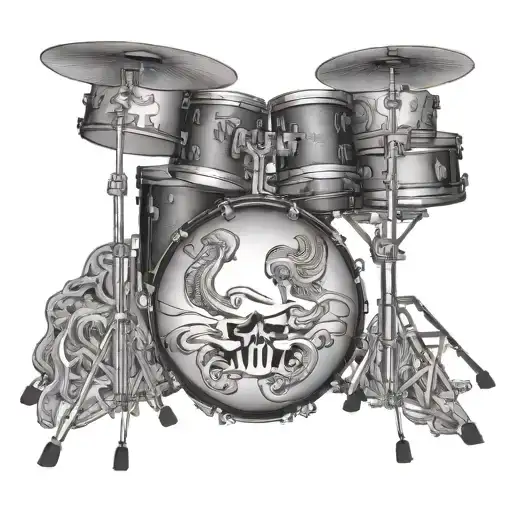 5 Piece 3D Drum Kit