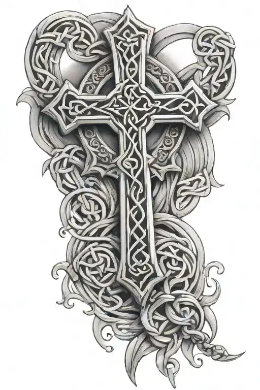 Celtic Cross Rosary Wrapped Infront