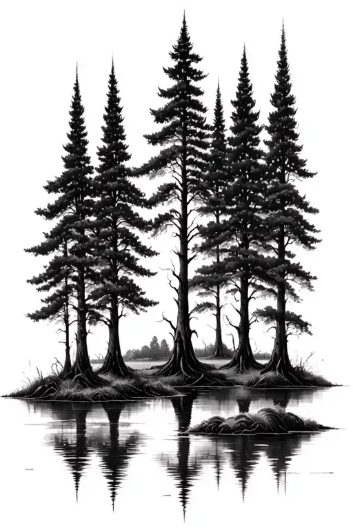 Louisiana Swamp Cypress Tree Multiple