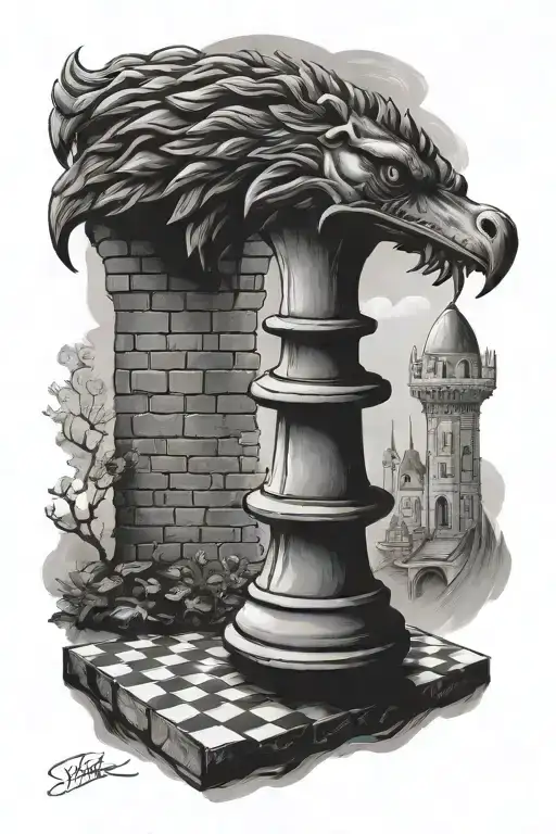 Rook Chess Piece Stairway To The Castle