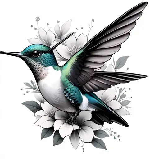 Lillie's With Hummingbird Hovering