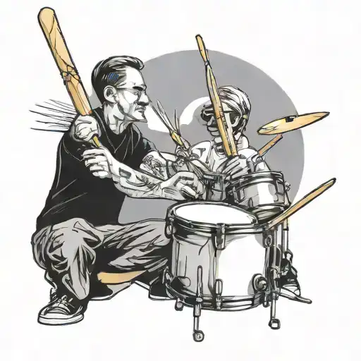 Dad With Drum Sticks