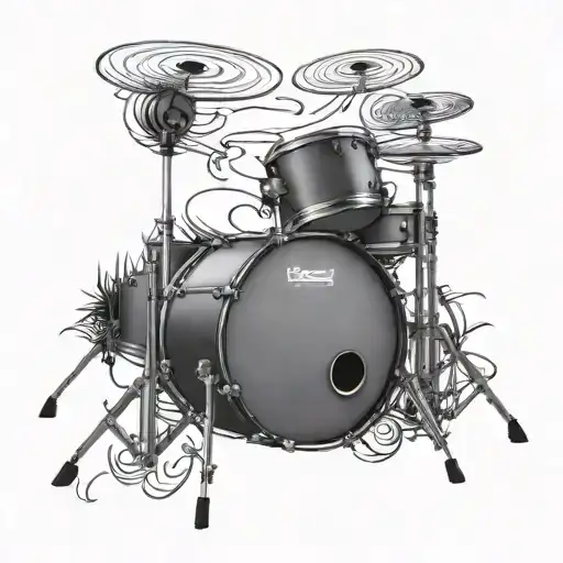 Simple 5 Piece 3D Drum Kit