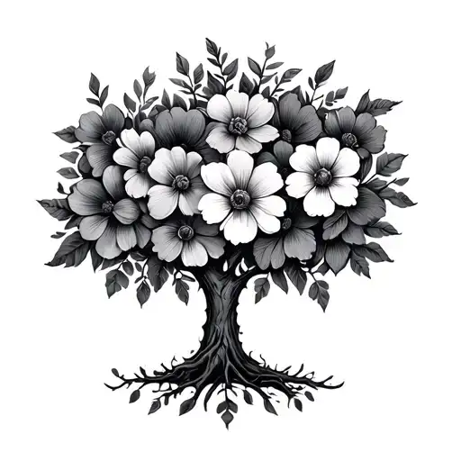 A Family Tree That Grows And My Family Grows Flowers