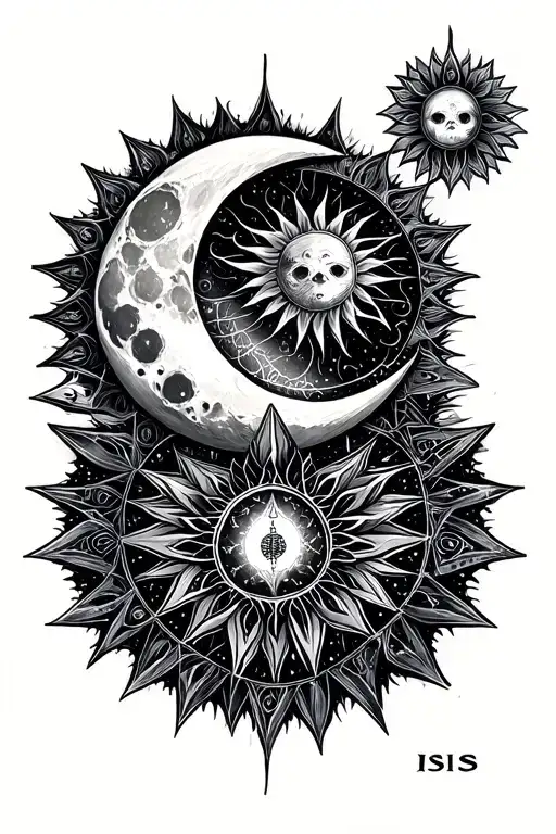 Isis Moon And Sun Sacred Geometry