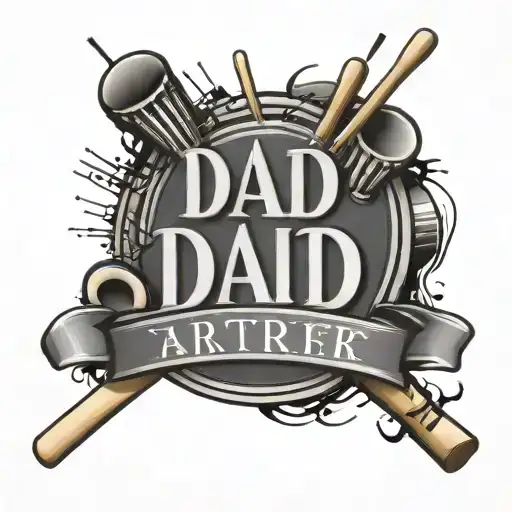 Dad Name With Drum Sticks